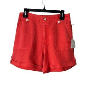 Cynthia Rowely Womens Linen Shorts Size 6 Lagom Beachy Preppy Festival Coastal